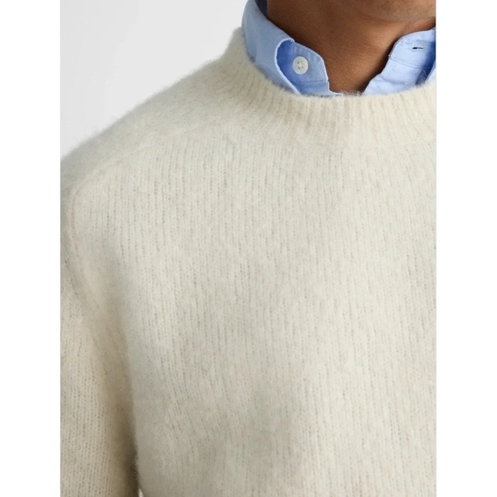 Madewell NWOT Crewneck Sweater in Yak-Alpaca Blend Cream Men's XS